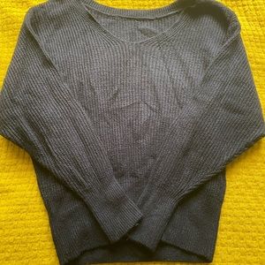 Pull & Bear Stretchy Black Knit Sweater